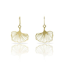 Load image into Gallery viewer, GINKGO BILOBA GOLD EARRING
