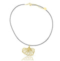 GINKGO BILOBA GOLD SHORT PENDANT