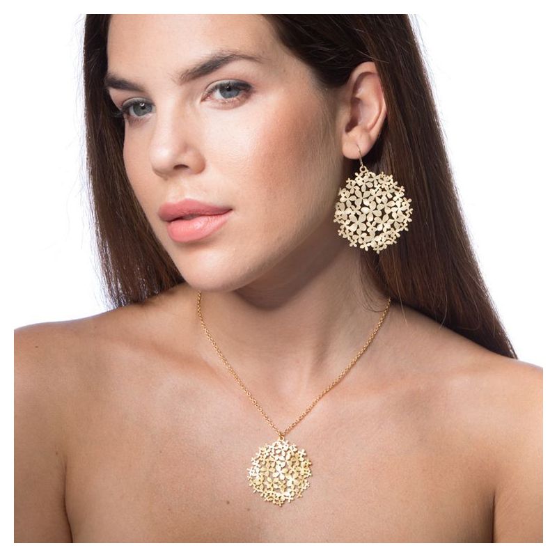 HORTENSIA GOLD SHORT PENDANT