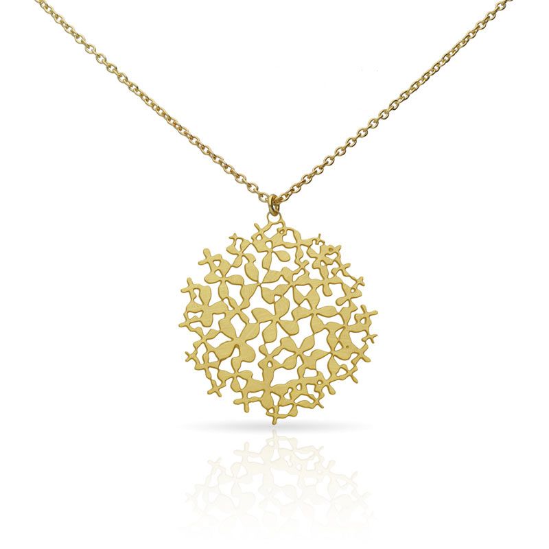HORTENSIA GOLD SHORT PENDANT