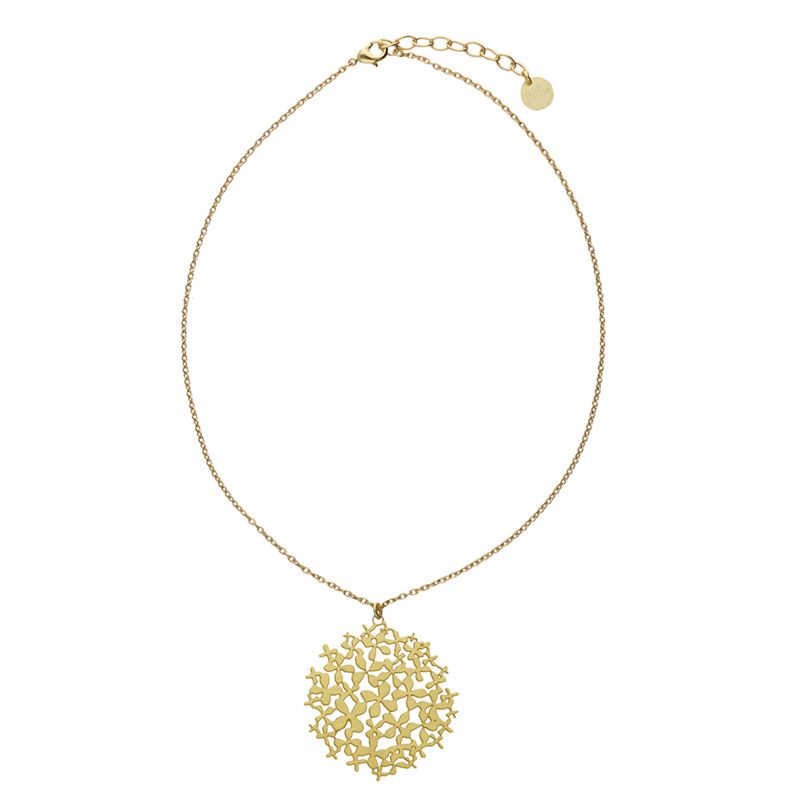 HORTENSIA GOLD SHORT PENDANT