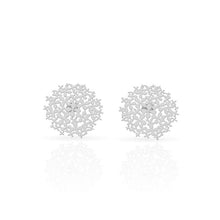 Load image into Gallery viewer, HORTENSIA SILVER STUD EARRING
