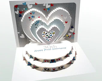 Forever POP UP card -30th Happy Pearl Anniversary