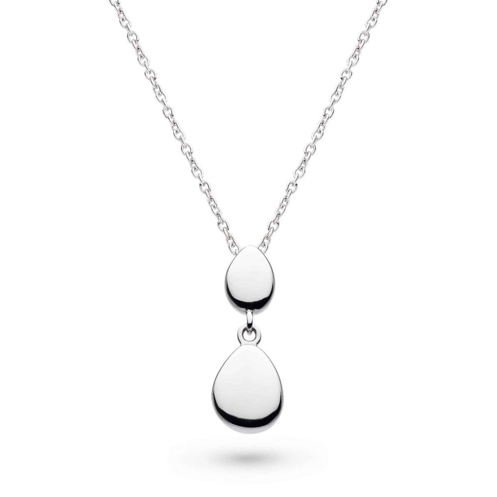 Kit Heath Coast Pebble Golden Double Droplet Necklace