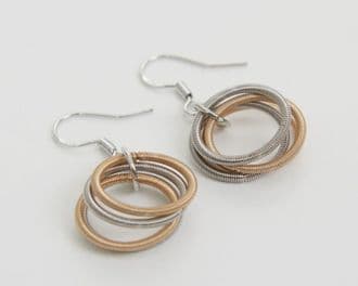 Etnika Odessa Spring Wire Drop Earrings | Modern Linear Dangle Earrings