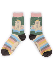 Load image into Gallery viewer, POWDER King Bear Ankle Socks - moss
