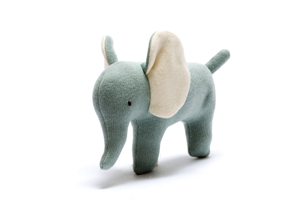 KNITTED ORGANIC COTTON  ELEPHANT BABY SCANDI TOY