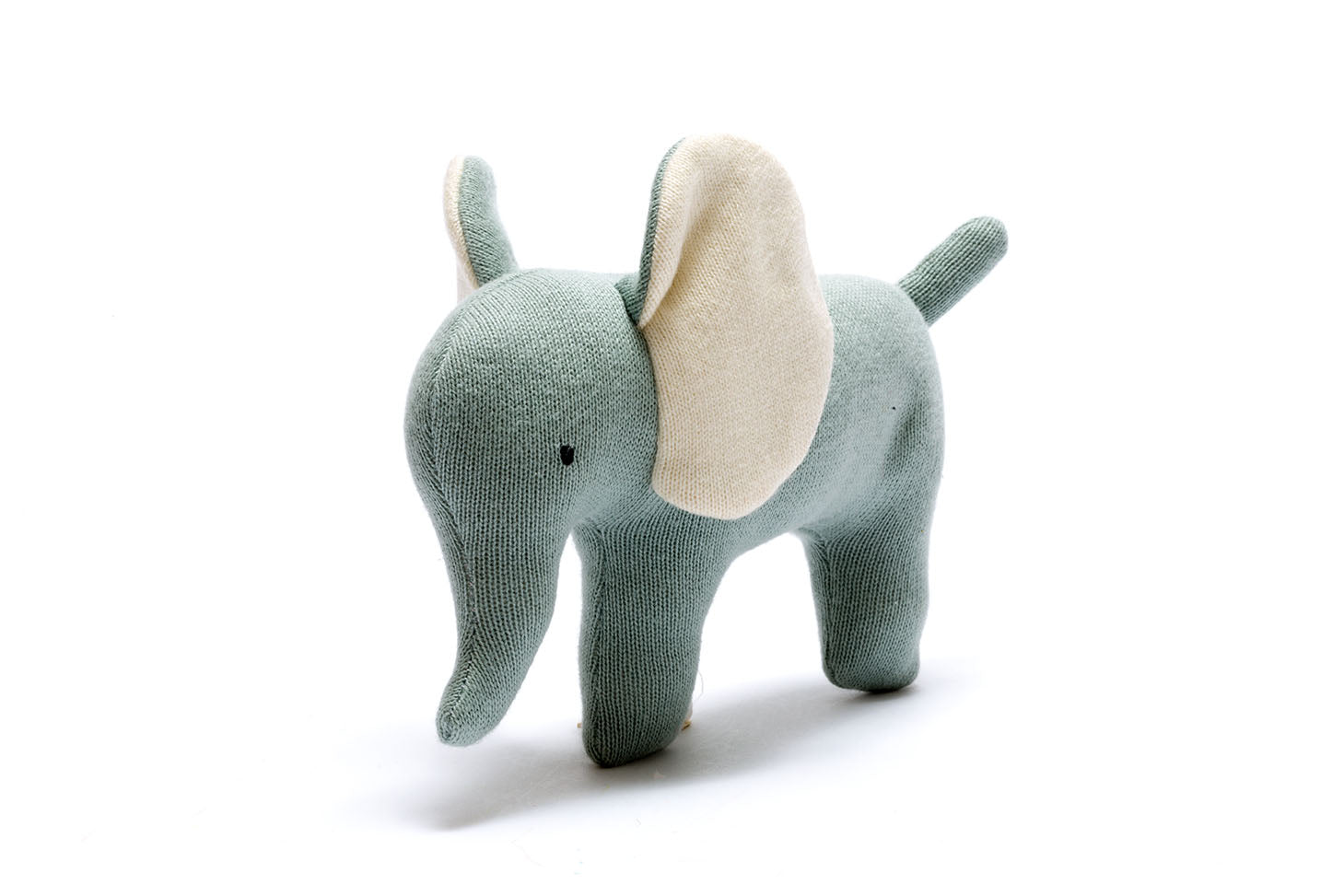 KNITTED ORGANIC COTTON  ELEPHANT BABY SCANDI TOY