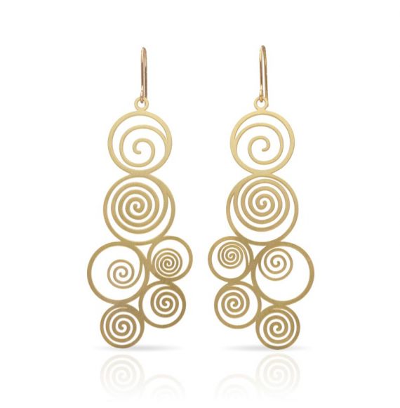 SPIRAL GOLD EARRING