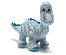 Load image into Gallery viewer, KNITTED BABY DIPLODOCUS RATTLE
